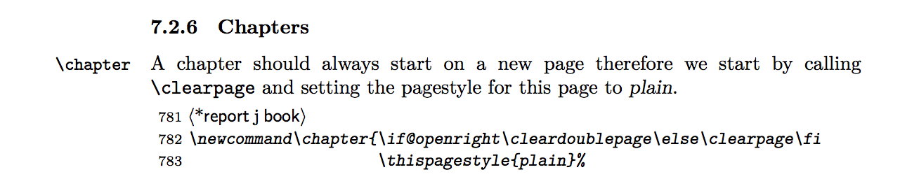 `\chapter` 的定义